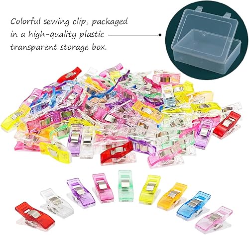 Miniatura 6 de 500 clips multiusos para acolchar, clips de costura de alta calidad para tela y acolchado, clips de plástico para manualidades, clips de edredón,