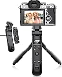 for Fujifilm Tripod with Rechargeable Remote Control - Aodelan Wireless Shooting Grip Tripod with OLED Screen for Vlogging for Fuji X-T30 II, X-S10, X-H2S, X-H2, X-T5, X-T4, X-T3, X-S20, X-T50, X-T30