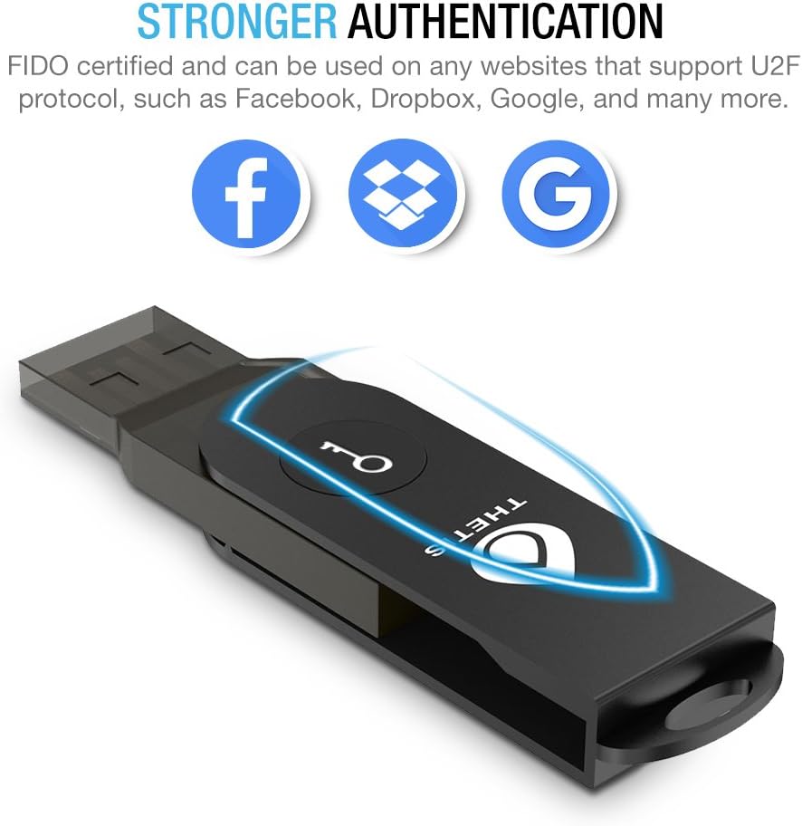 FIDO U2F Security Key, Thetis [Aluminum Folding Design] Universal Two Factor Authentication USB (Type A) for Extra Protection in Windows/Linux/Mac OS, Gmail, Facebook, Dropbox, SalesForce, GitHub - Image 6