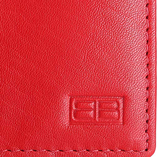 Image of Brooklyn Bridge Genuine Leather Trifold Wallet for Men Genuine Leather Trifold Wallet Card Holder for Men, RFID Protection, Mens Wallet, Purse, Tri Fold, ID Card, Gift for Men Boys Nappa Cognac