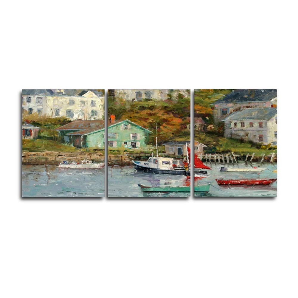 Peintures sur toile vintage : triptyque 3 panneaux pour salon terne