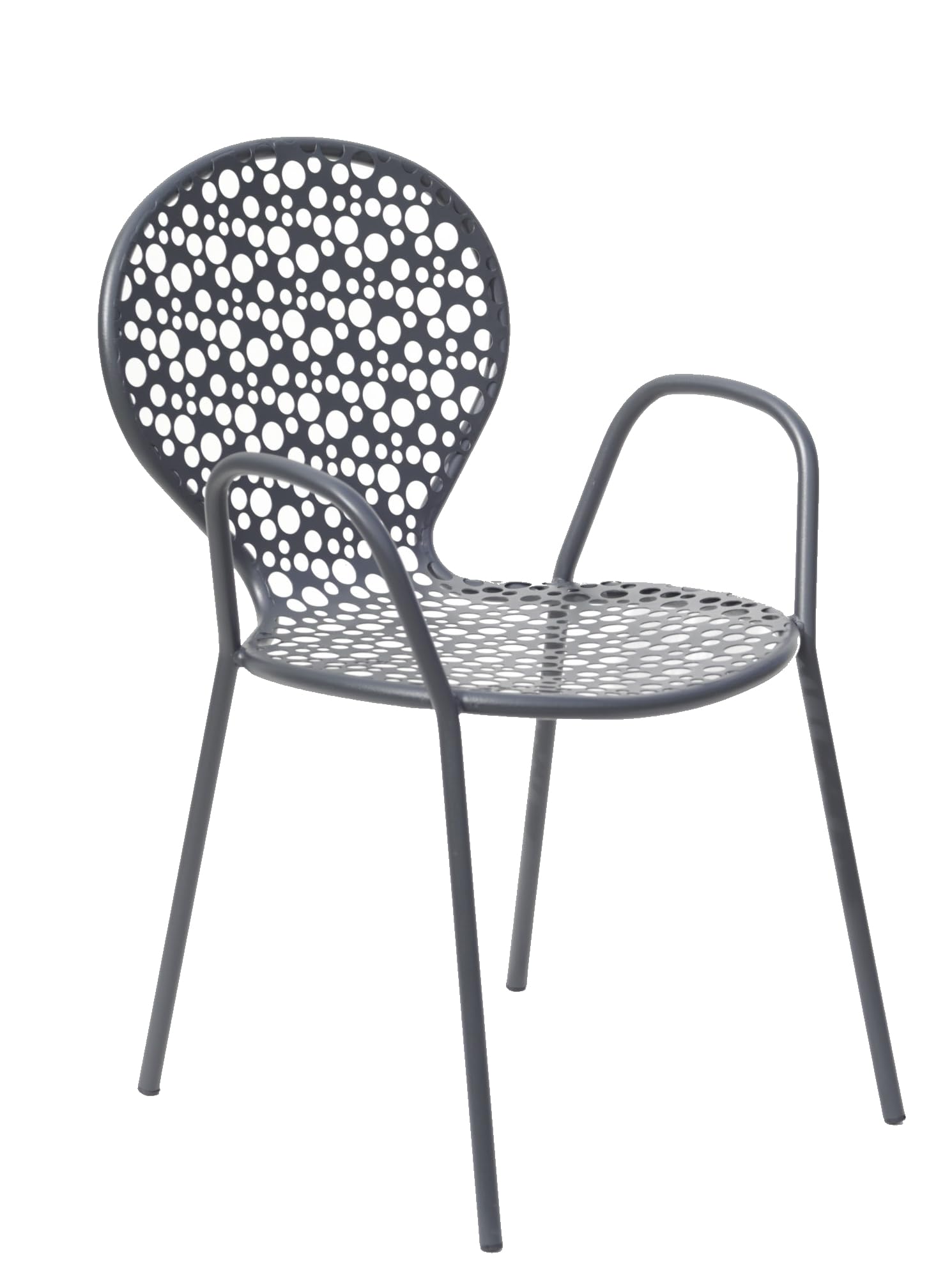 Chaises de jardin en acier fabriquées en Italie lot de 4 fauteuils de terrasse haut de gamme