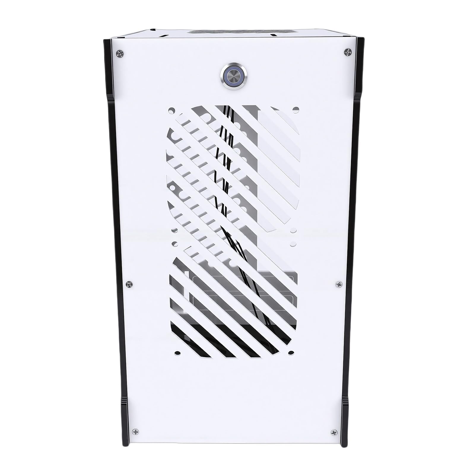Cocoarm Obudowa Komputera Mini ITX Akrylowa Przezroczysta Mała Obudowa Komputera 10,5 L Obsługuje ITX SFX SFX L 4x2,5 Cala SSD 210 Mm GPU do Gier Domowych Kompilacja Biurowa