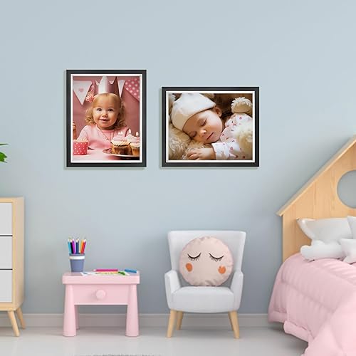 Miniatura 6 de Paquete de 2 cajas de sombra de 11 x 14 pulgadas, vitrinas de sombra con marco de fotos 3D, cajas de sombra con cinta adhesiva para artículos