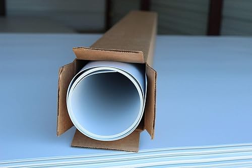 RTR_SJHTRA 1 pieza de 0010 pulgadas de espesor x 24 pulgadas x 48 pulgadas acabado mate blanco poliestireno o lámina de plástico difuminado ligero