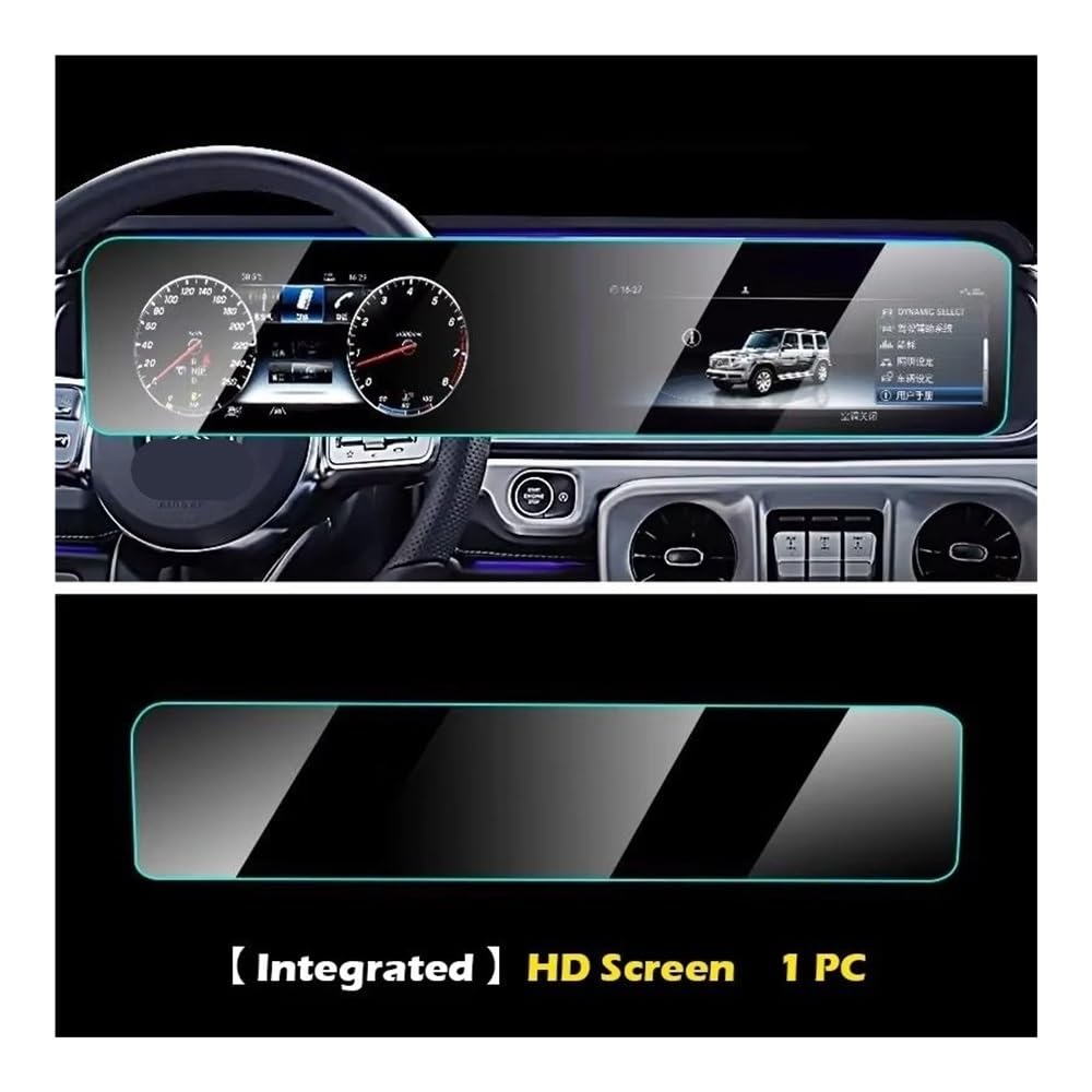 Protector De Pantalla Cristal Templado Para Navegador GPS Coche Clase G (G500, W463, W465, AMG G63) Y Accesorios Interiores Película Protectora Navegación