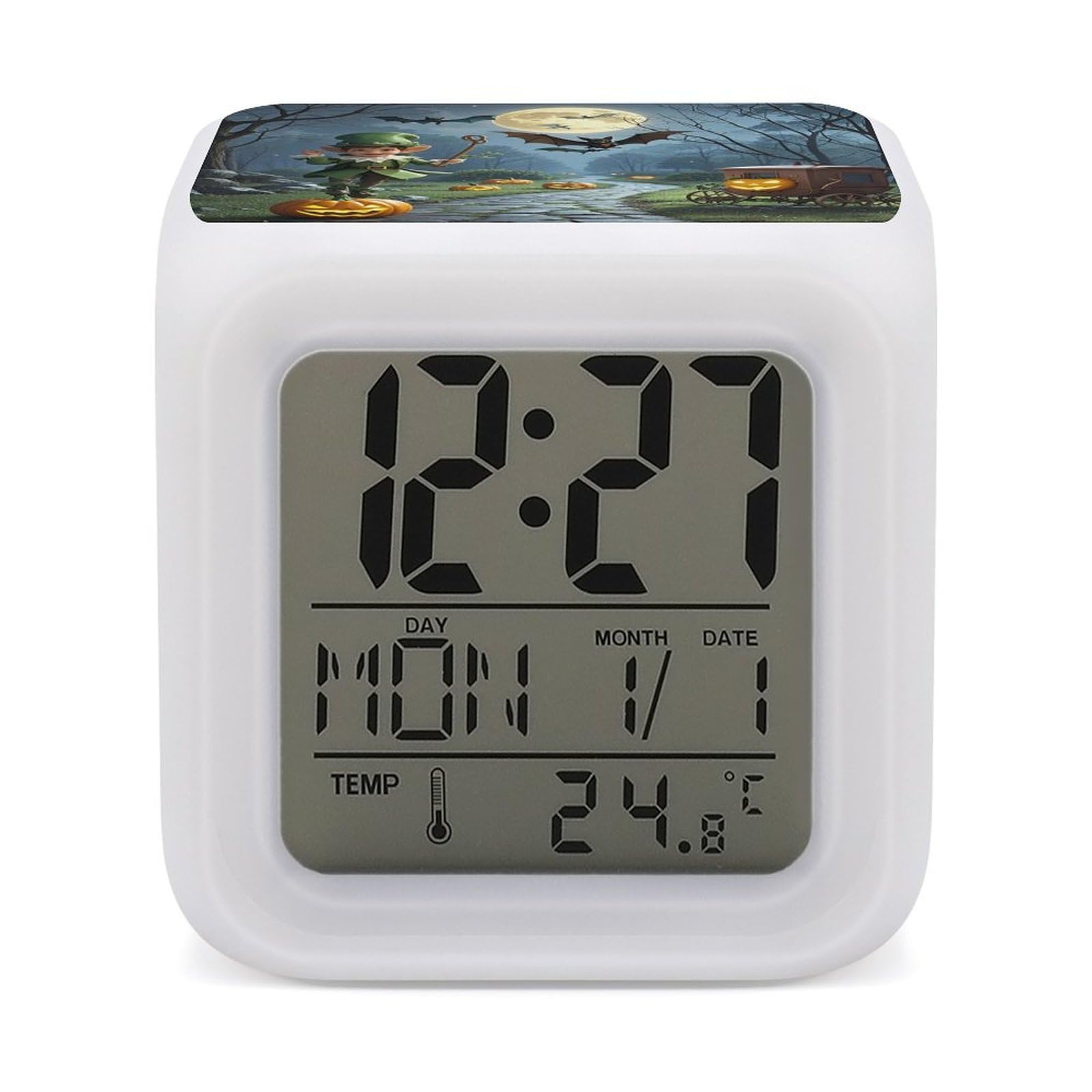 Máquina de sonido y reloj despertador con luz de 7 colores para el entrenamiento del sueño