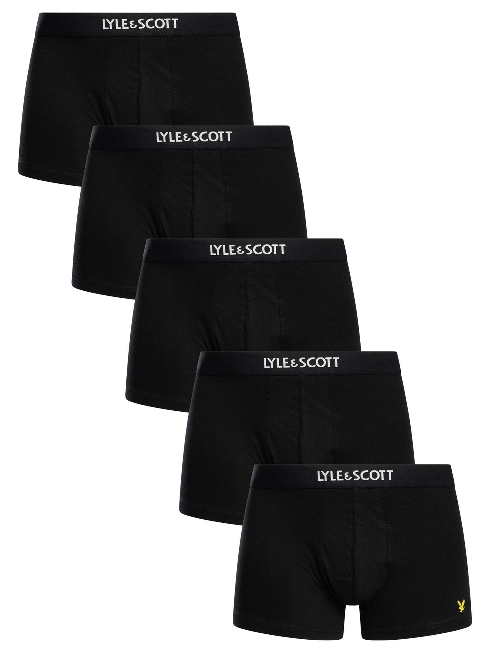 Lyle & Scott Men's Black Henrick 5 Pack Boxers L