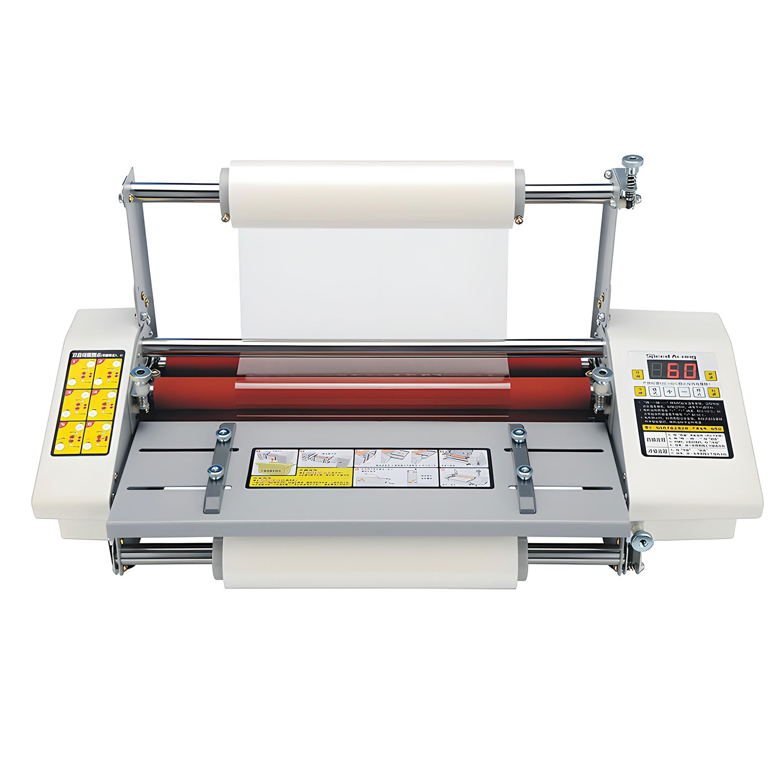 Eiwitany Commercial A3 Automatic Hot & Cold Roll Laminator, Supporting Single & Double Sided Lamination and Adjustable Thickness. (A)
