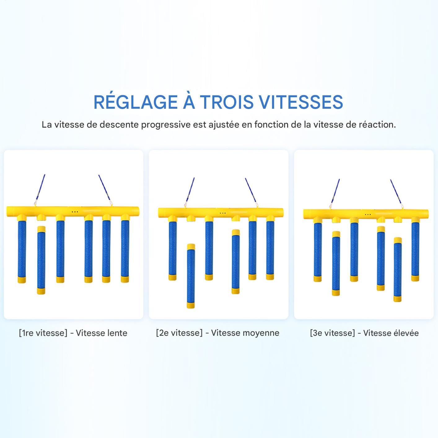Jeu De Réflexes Bâtons de Réflexe Entraînement Sensoriel Réaction Rapide pour Adultes Intérieur