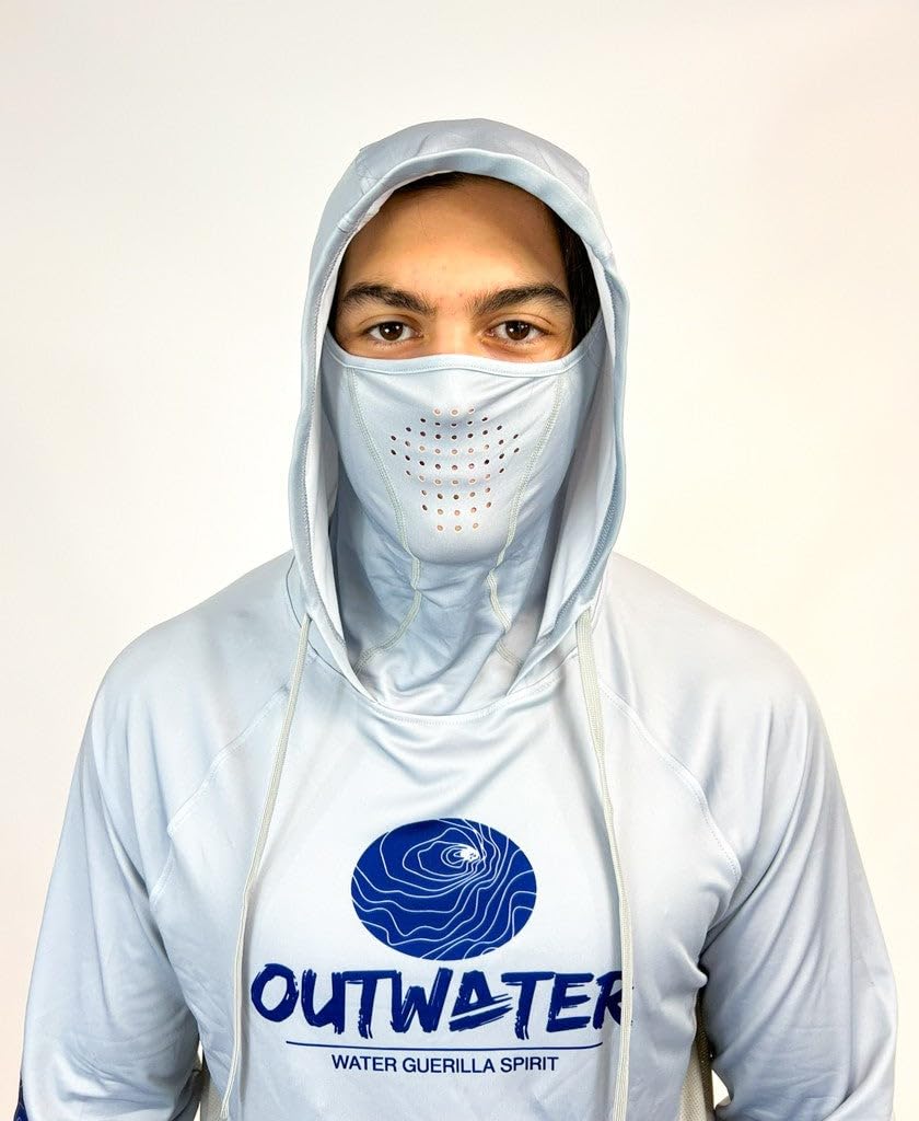 OUTWATER Guerilla Pro – Maglietta da pesca da uomo protezione solare UV con cappuccio UPF50+ | Pesca, Kayak, Paddle, Outdoor