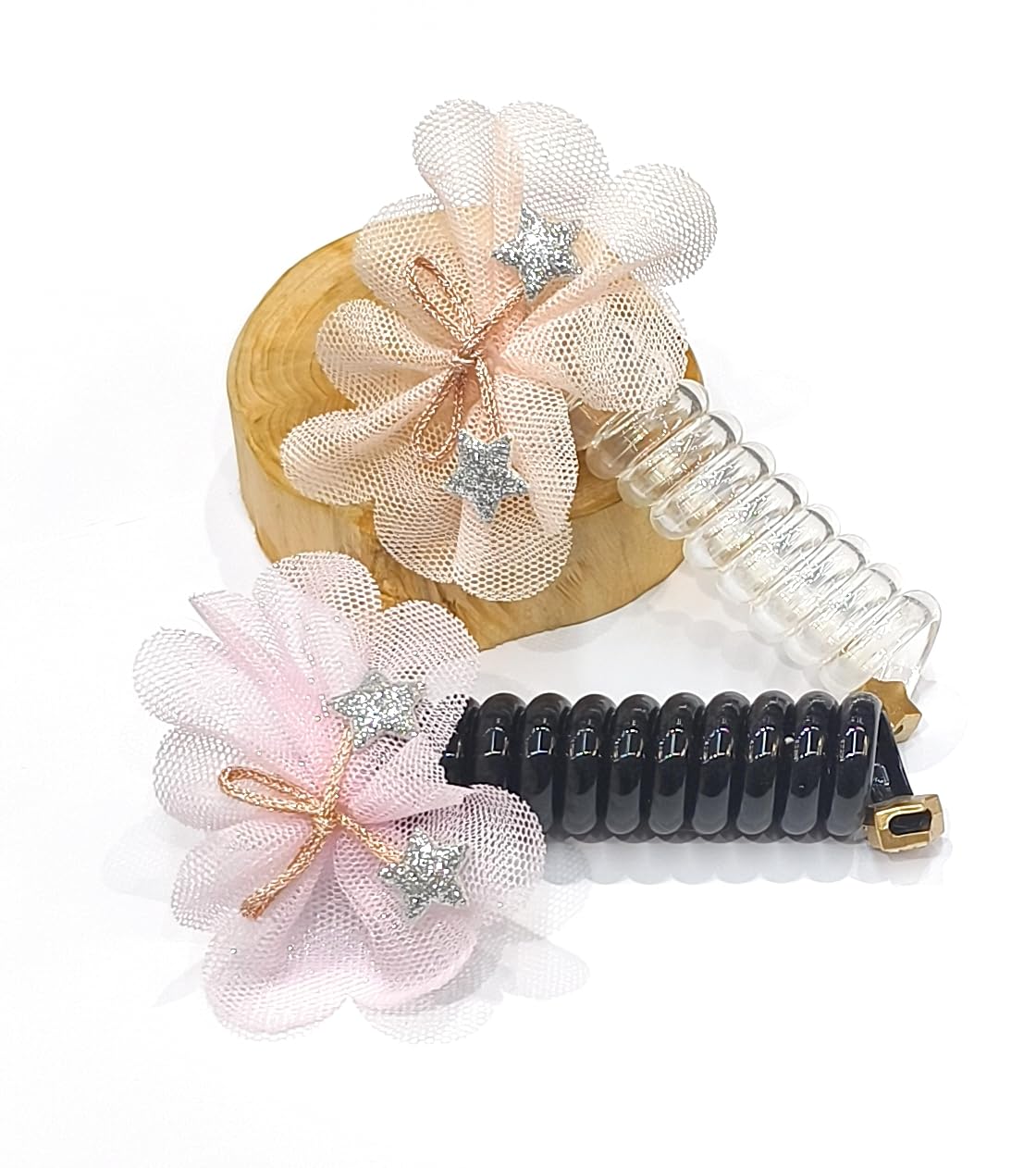 Women Fairytale Spiral Black White Phone Line Hair Band Ring Korean Style Sweet College Style Hair Ring Ponytail Holder Hair Rubber Bands. Pack Of 2 (B0CR4D4SRY) Amazon Price History, Amazon Price Tracker