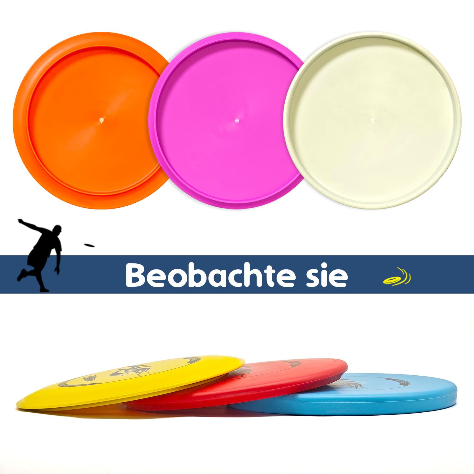 Disc Golf Starter Set für Erwachsene – 6 Discgolf Scheiben (2 Putter, 2 Midrange, 2 Driver) – Sportausrüstung für Einsteiger & Training