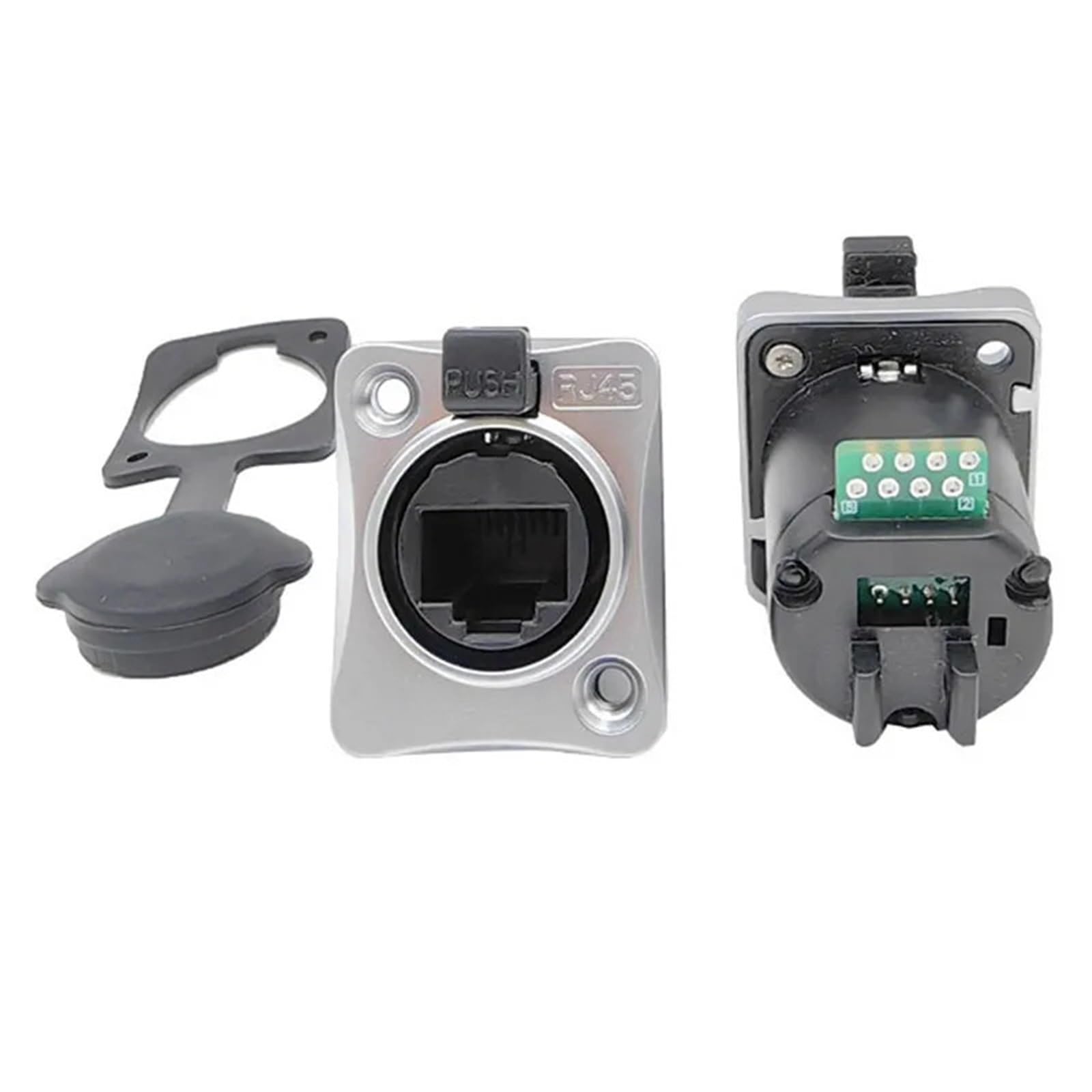 1 câble réseau RJ45 industriel à clipser étanche pour l'aviation Ethernet connecteur IP65 RJ45 femelle prise réseau (Rj45 Socket-90d)
