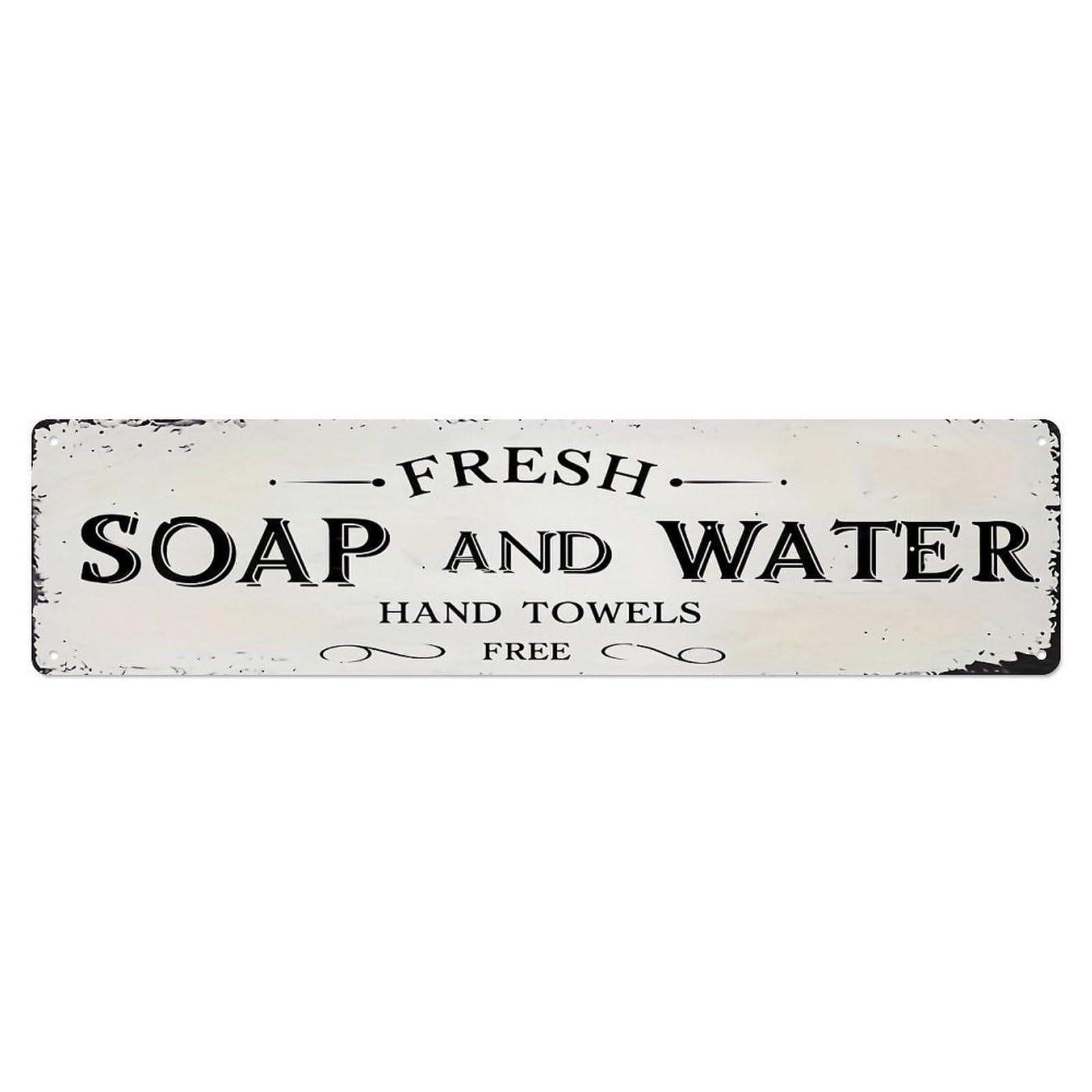 Fresh Soap And Water Sign Metal Tin Sign Plaque