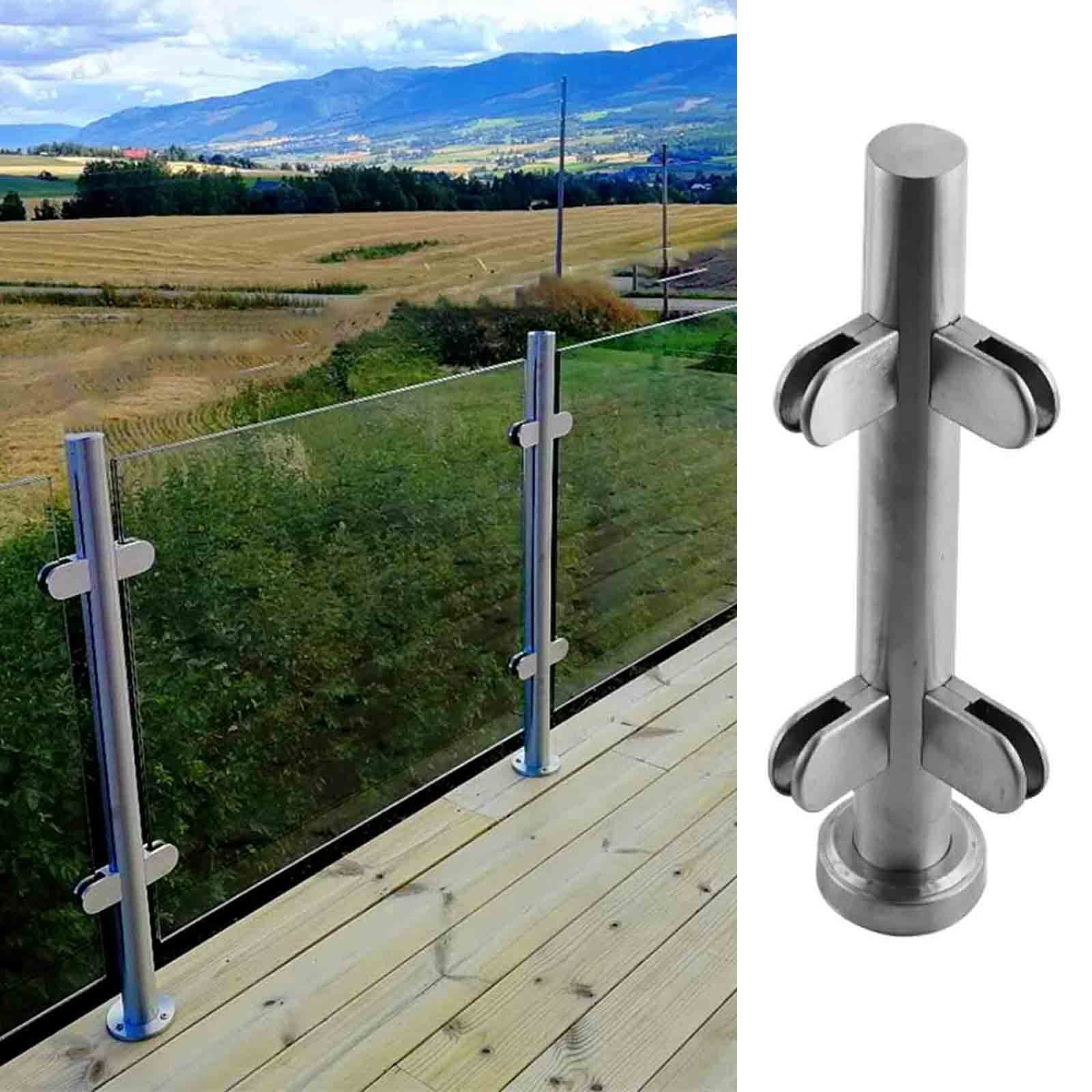 Poste de barandilla SkDesign contra la oxidación en soportes de balcones y escaleras fijas