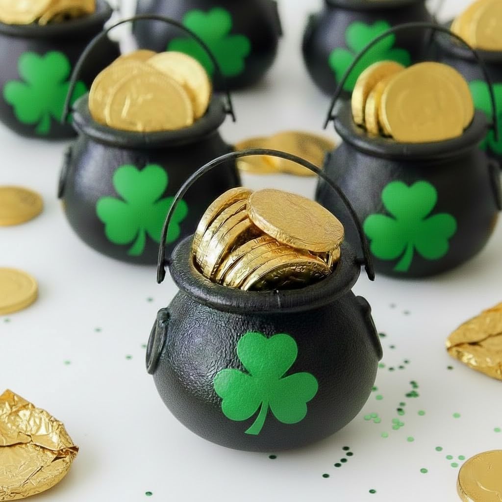Milk Chocolate Coins 2lb - Shaped Candy for St. Patrick’s Day, Foil-Wrapped, Individually Wrapped, 2 Pound