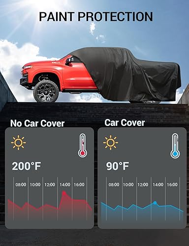 Miniatura 9 de Proadsy - Cubierta para automóvil, resistente al viento, sol, lluvia, rayos UV, polvo y nieve, para todo tipo de clima, impermeable, funda de