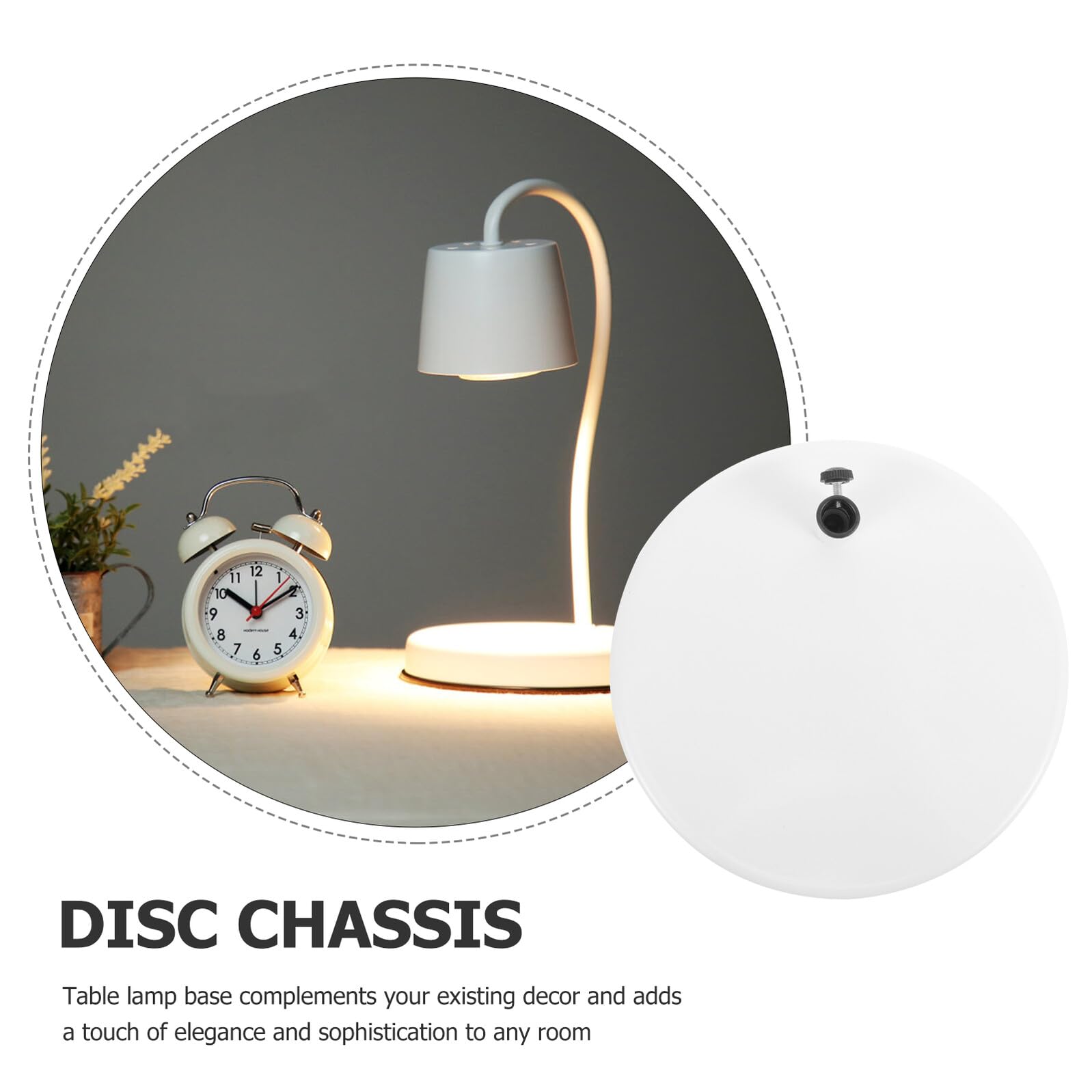 SHINEOFI Base Facile da Pulire in Ferro Braccio Snodabile per Lampada da Tavolo Compatibile Lampade a Led per Scrivania e Uso DIY in Ambienti Interni