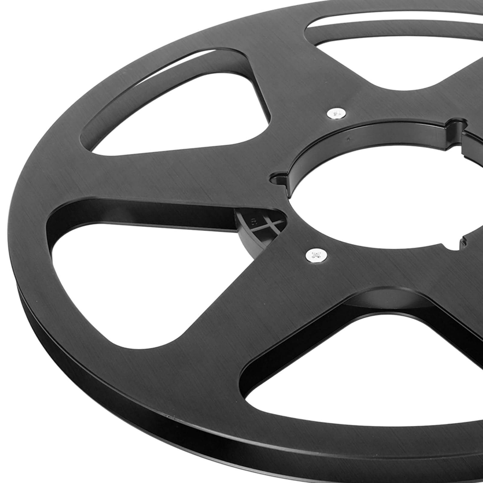 Bobine de Bande Vide, 1/4 10,5 Pouces 6 Trous Universal Open Reel Sound Tape Bobine Vide, Bobine de Réception en Alliage D'aluminium, pour Studer (Noir)