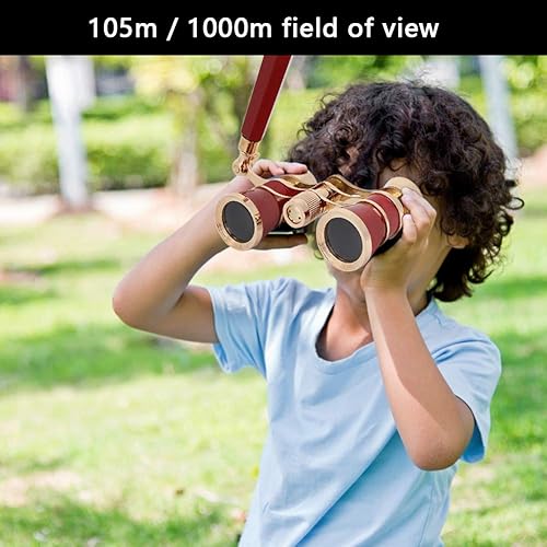 Miniatura 2 de Telescopio binocular de ópera, telescopio binocular de plástico de 3 x 25 pulgadas, telescopio binocular, telescopio portátil, para adultos,