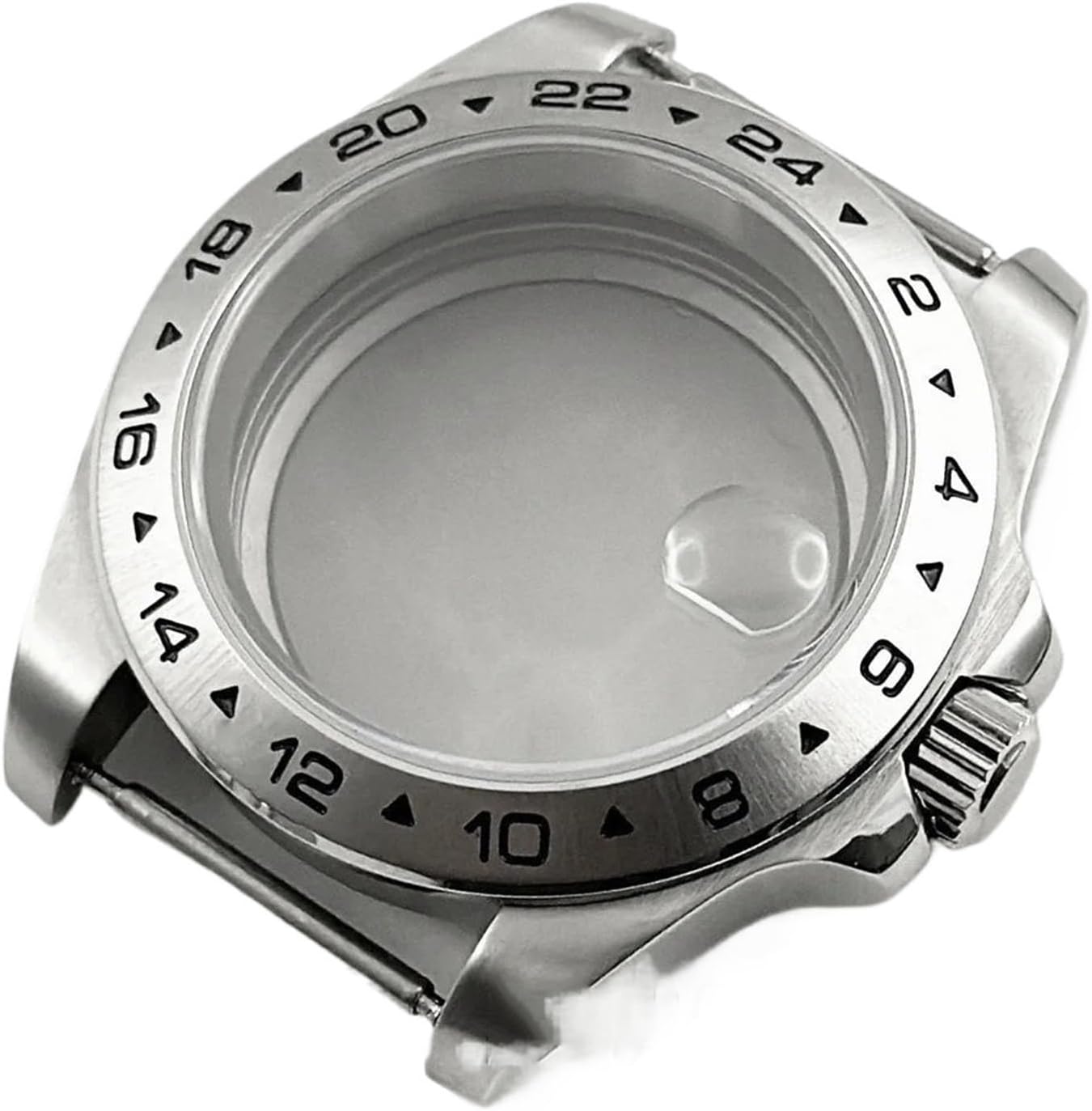 40mm Sapphire Glass Watch Case Fit NH34 NH35 NH36 ETA 2824 PT5000 Movement 24 Hours Fixed Bezel Solid Steel 316L
