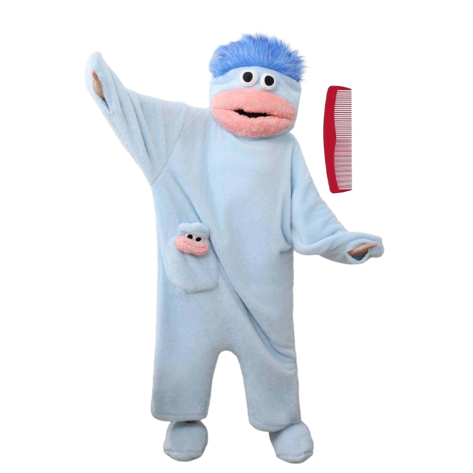 Silly Onesie Lustiger Monster Onesie Big Mouth Monster Kostüm Pyjama | Mundmonster Fleece Schlafanzug Silly Onesie Pyjama Monster-Einteiler Tierkostüm Schlafoverall Halloween Kostüm