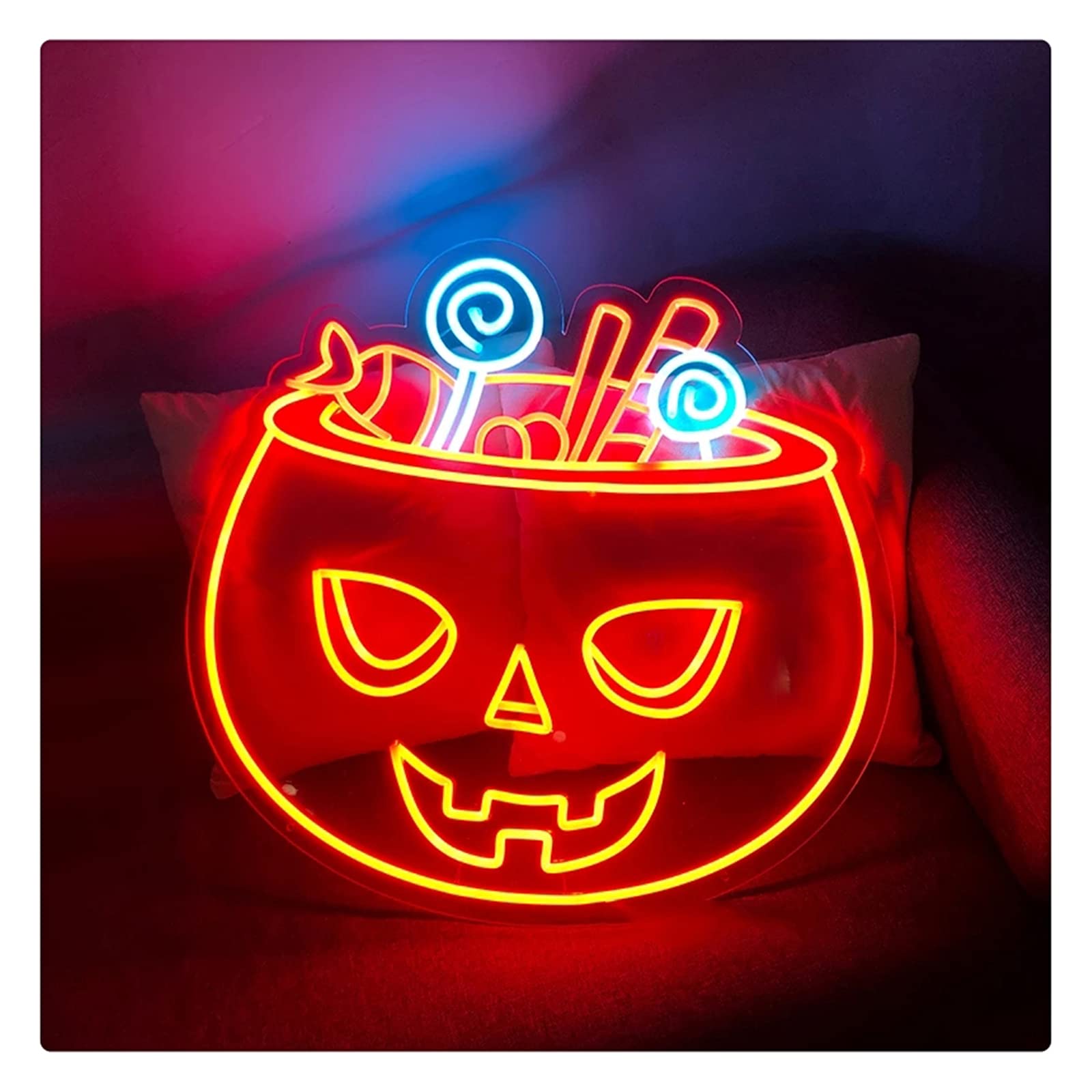 TSLBW Luce Decorativa A Forma Di Zucca Per Halloween – LED A Batteria Con Bagliore Caldo, 19,5 Cm, Per Casa, Camera Da Letto E Tavolo