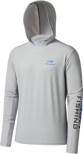 BASSDASH UPF 50+ Men’s UV Sun Protection Long Sleeve Performance Fishing Hoodie Hooded Shirts (ASIN B091CBKS7L), rank #10 by monthly sales volume for 'Bassdash Shirts For Men' on Amazon