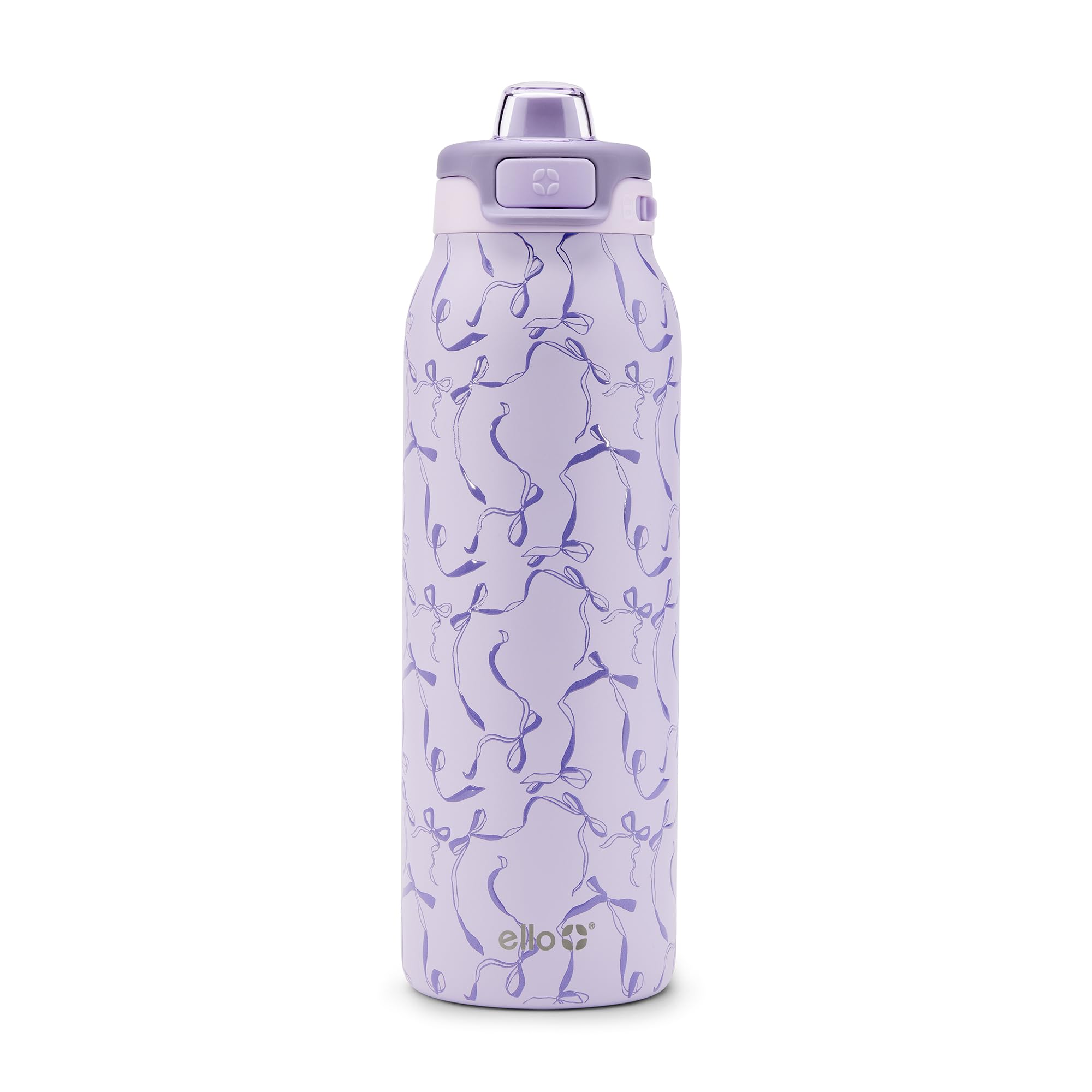 Ello Pop &amp; Fill Insulated Stainless Steel Water Bottle with Quick Fill Lid, Leakproof Locking, Sip or Chug Spout, BPA-Free, Double Wall Vacuum Insulated for Sports, Travel &amp; School- 22oz / 32oz / 40oz