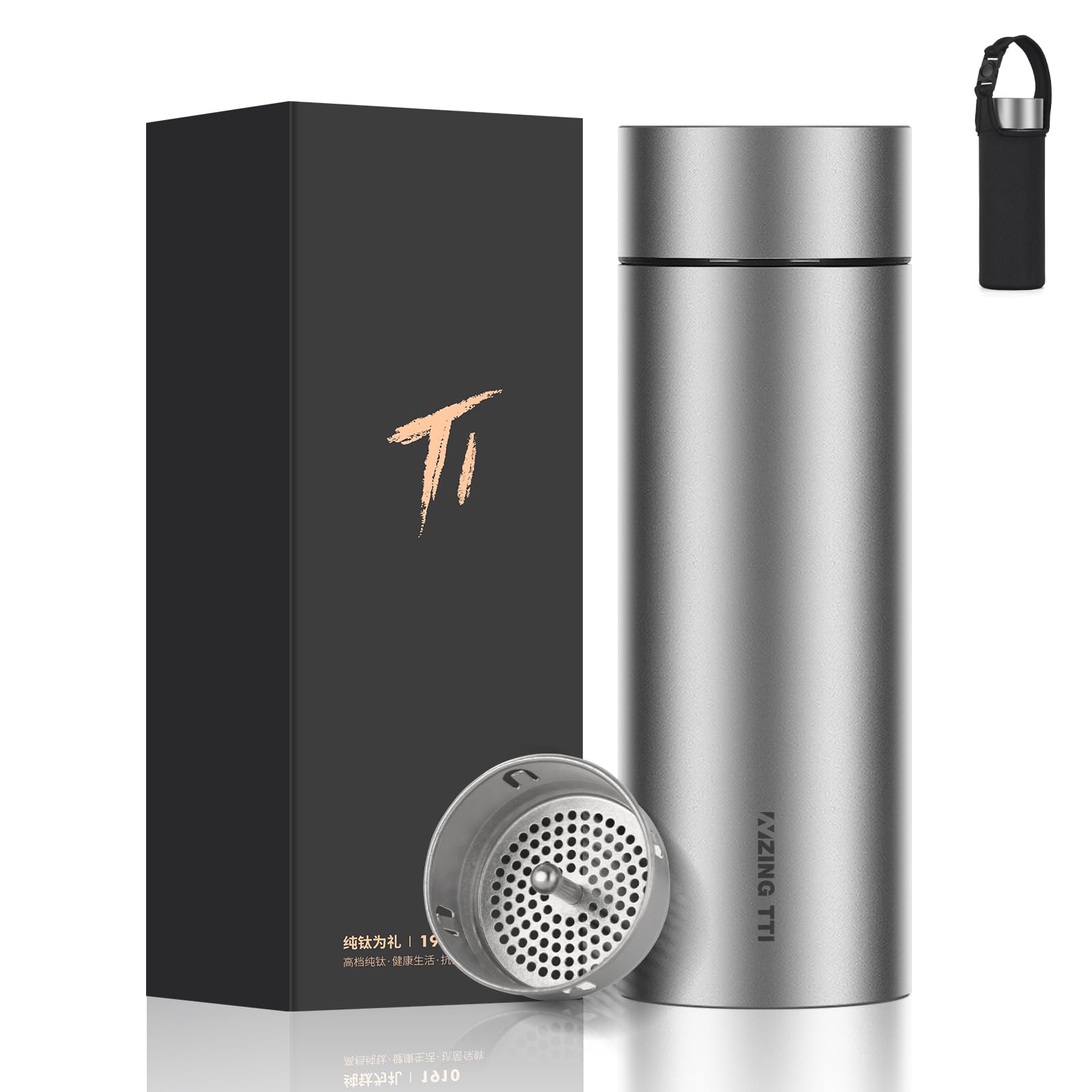 teat ティート　トップウォーター Amazon.com: ZING TTI Pure Titanium Water Cup with Tea Infuser