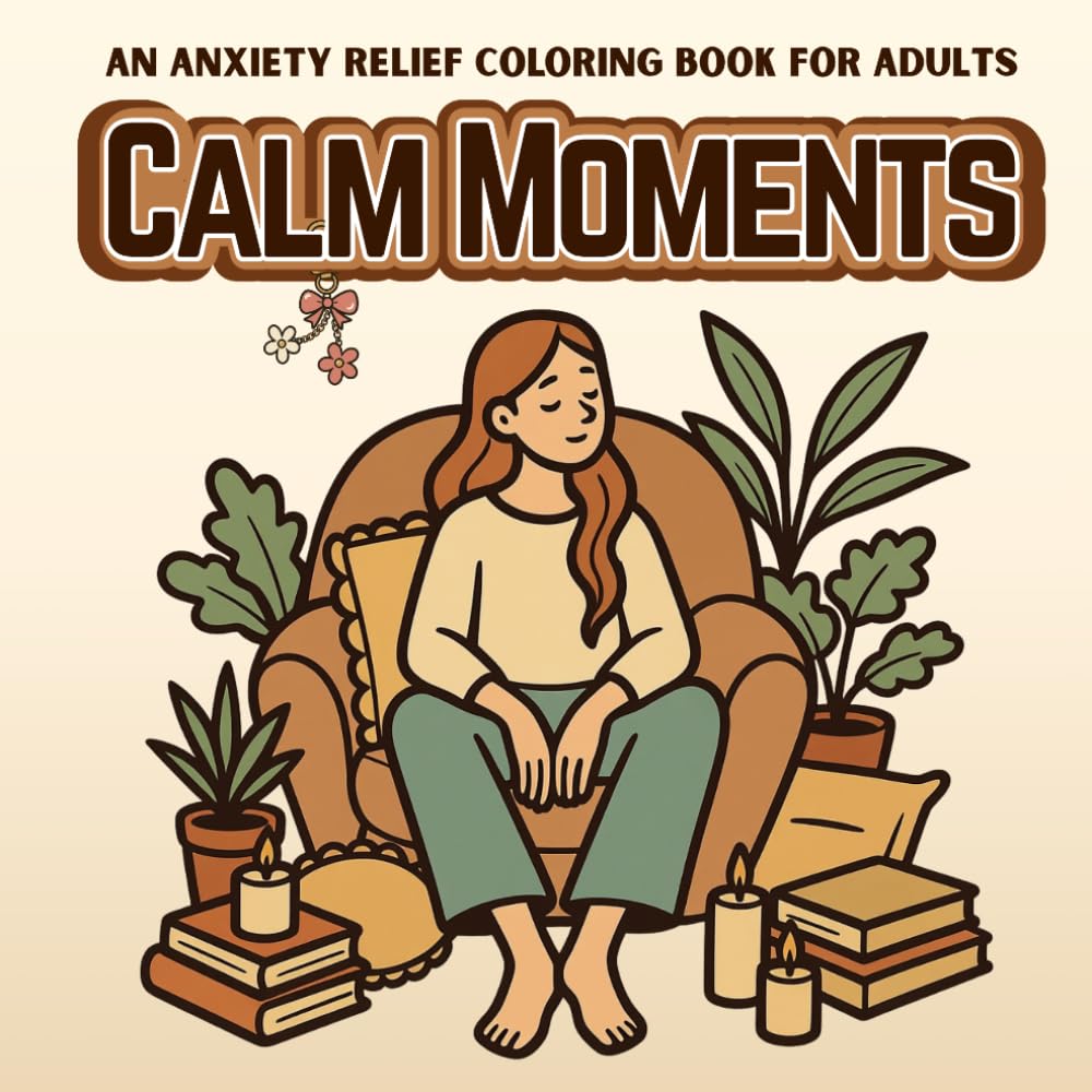 CALM MOMENTS: An Anxiety Relief Coloring Book for Adults