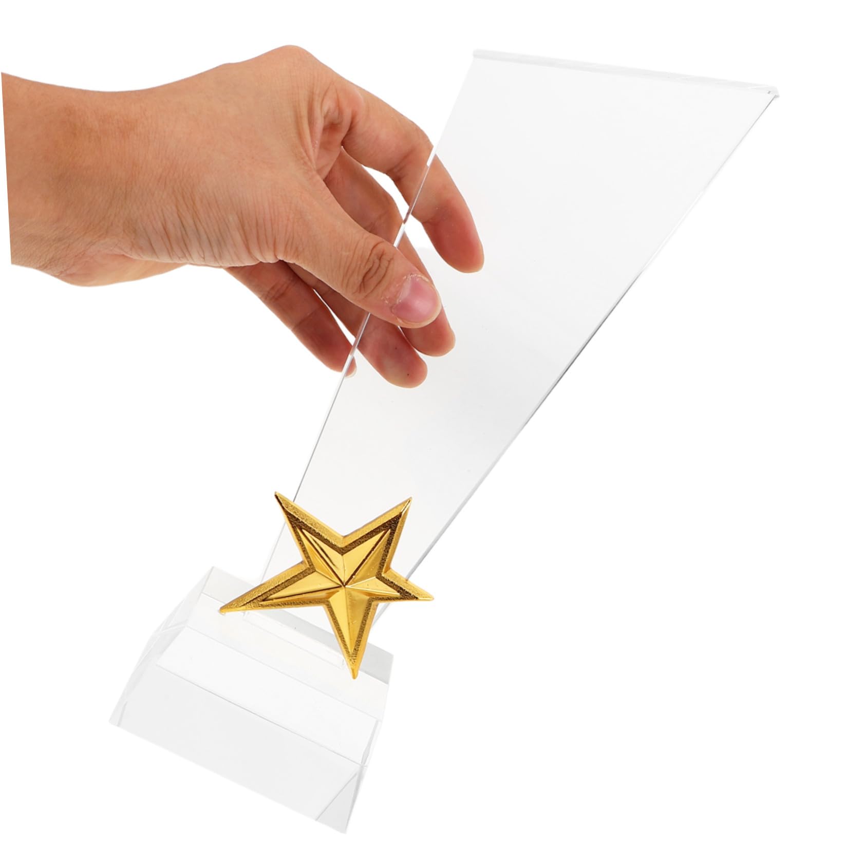 Cabilock de Cristal Creativo Estrella Cinco Puntas Copa Premio Deportivo Personalizable para Competición Fiesta Graduación y Reconocimiento Estudiantil