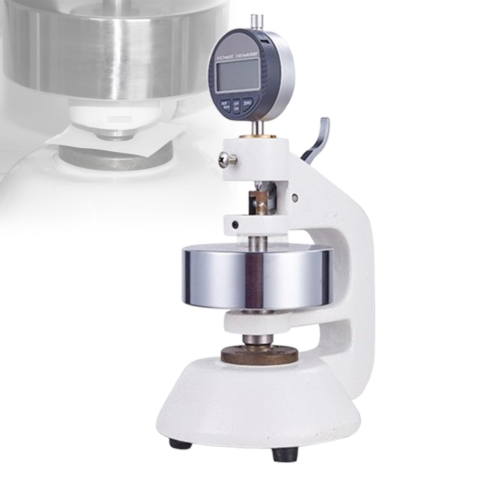 Cyfrowy miernik grubości – dokładność 0,001 mm dla papieru, skóry i metalu, zakres 0-4 mm, wgłębienie 16 mm, wyświetlacz LCD do precyzyjnych pomiarów