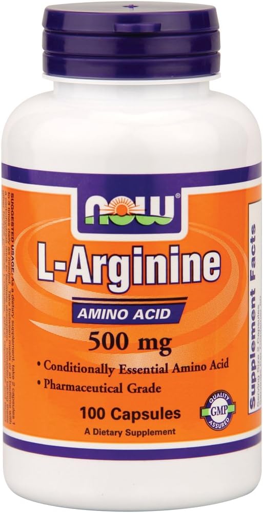 Now Foods L-Arginine 500 mg - 100 Caps 6 Pack