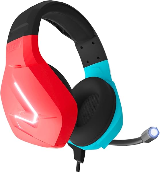 Orzly Auriculares Gaming Compatible con PS5, PS4, PC, Xbox, Nintendo Switch, con microfono Sonido Premiun RGB Luz LED, cancelación de Ruido - Hornet RXH20 Tanami Edicion - 1