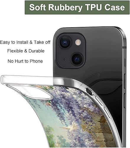 Miniatura 5 de Funda protectora de estilo retro estético con pintura al óleo para iPhone 14, diseño renacentista, flexible, TPU, a prueba de golpes, compatible con