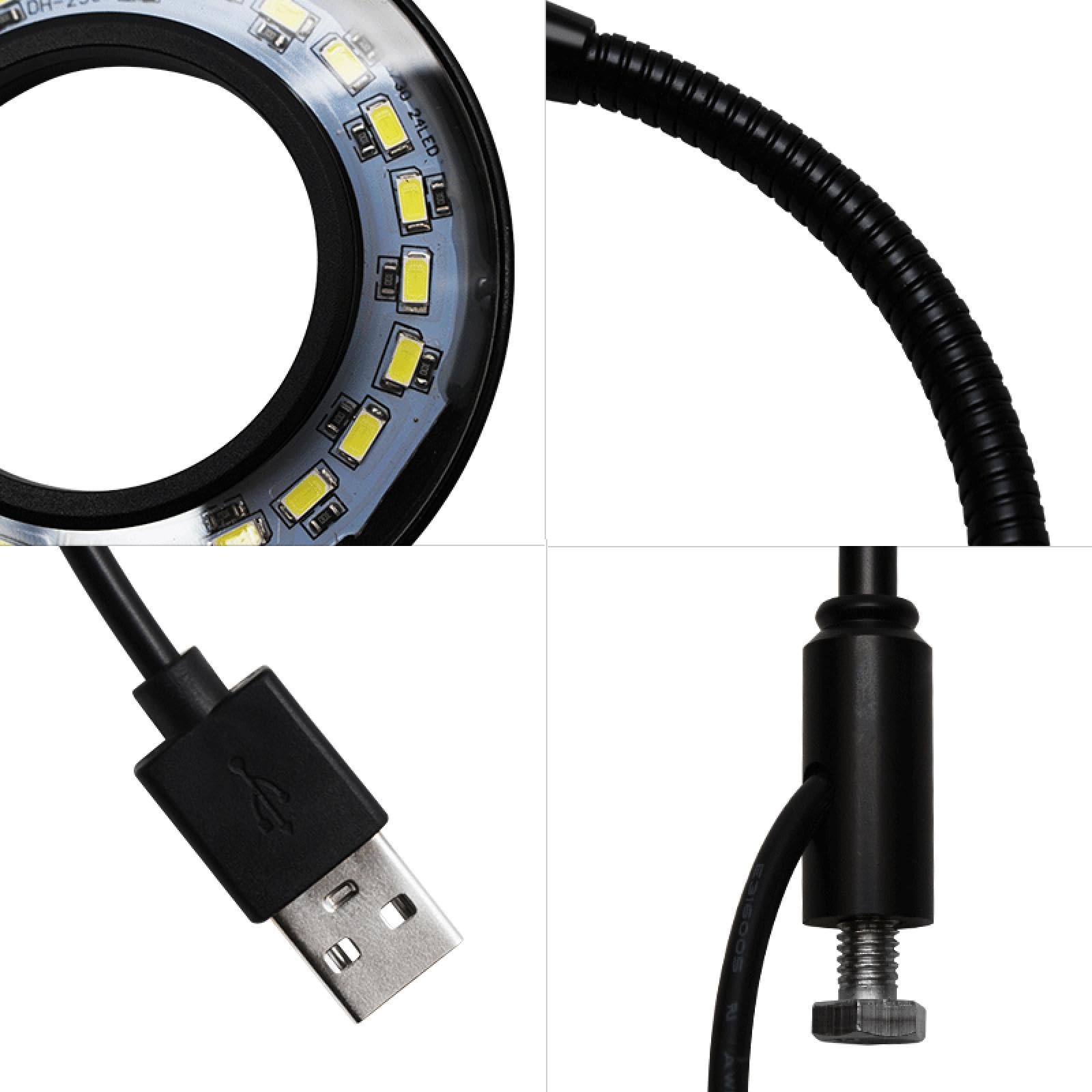 Sharplace LED-Aquarium-Licht, Pflanzenlicht mit Ständer, Wasserpflanzen-Lampe, tragbar, USB-betrieben, mit Platine für die Dekoration von Süßwassertanks im, 32 cm x 33.5 cm großes Brett