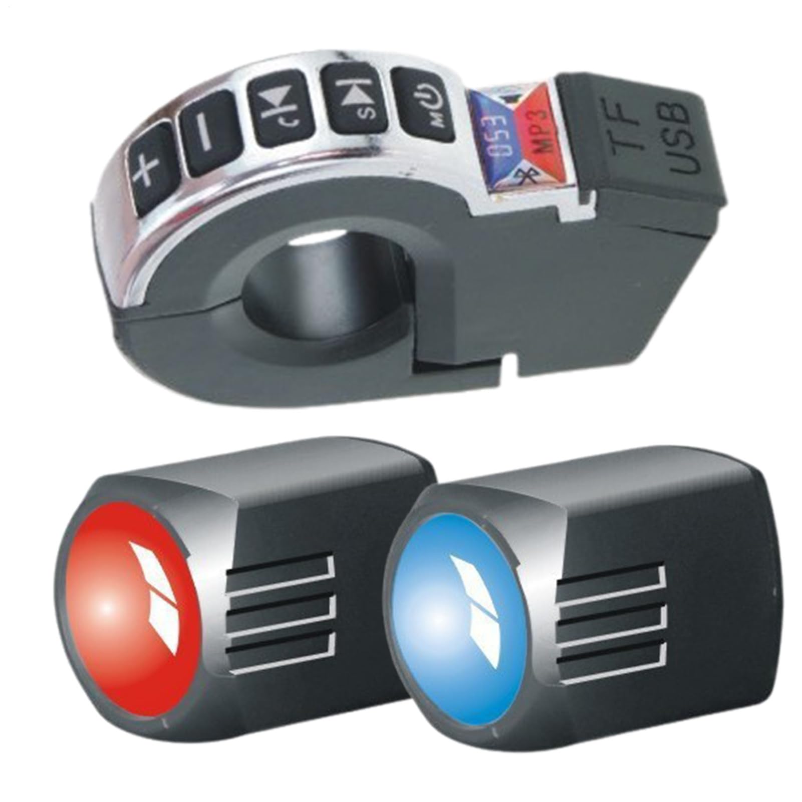 Motorcycle Speakers,Wireless Handlebar Amplifier Build in Phone Charging | Waterproof Motorcycle Sound Bar,for Bicycle Scooter Car Biking Cycling Automotive Adult