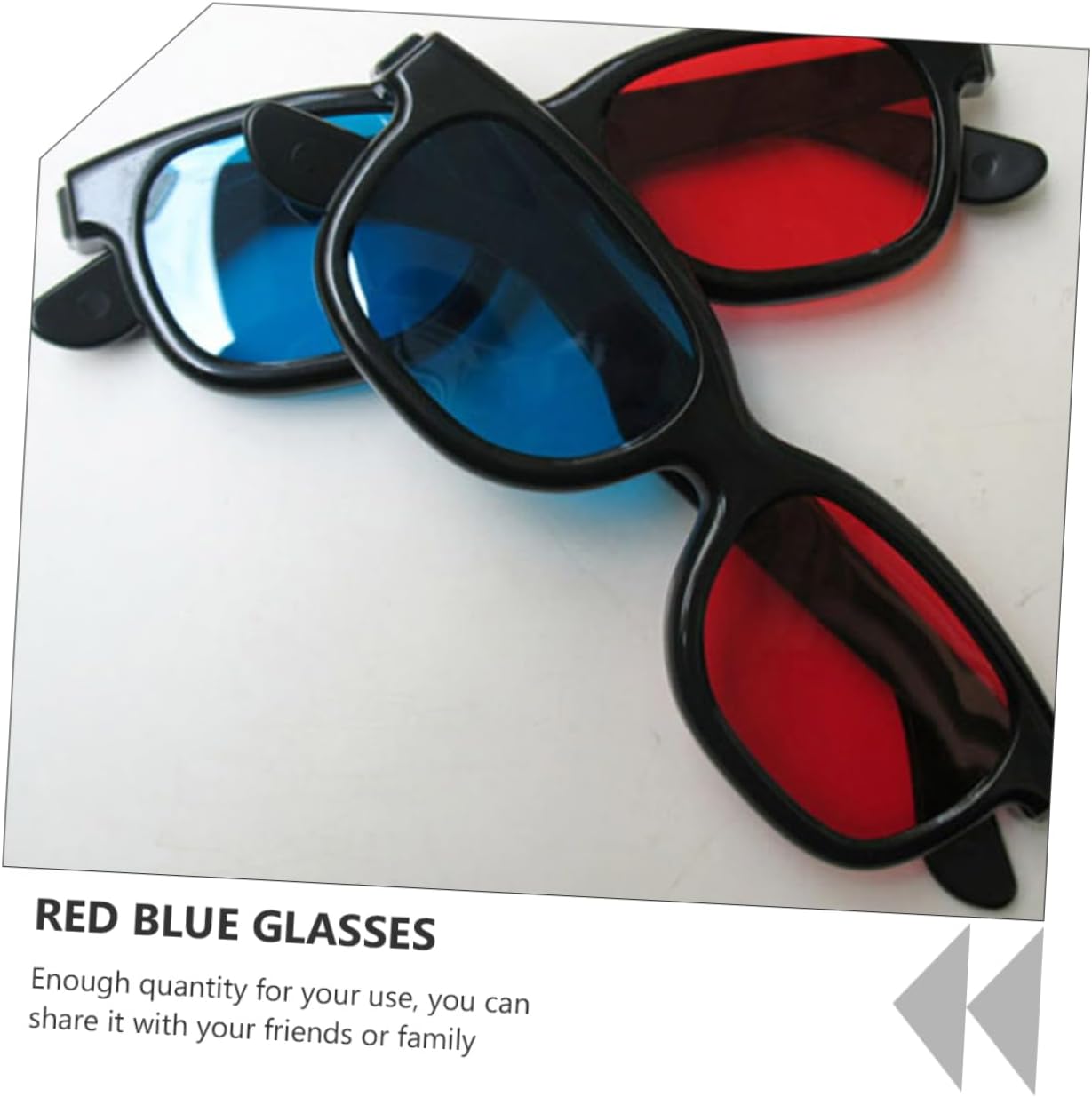 OSALADI 20pcs Red-Blue 3D Glasses for Anaglyph Movies Game Viewing and Home Theater – Dimensional Video Glasses Comfortable Fit