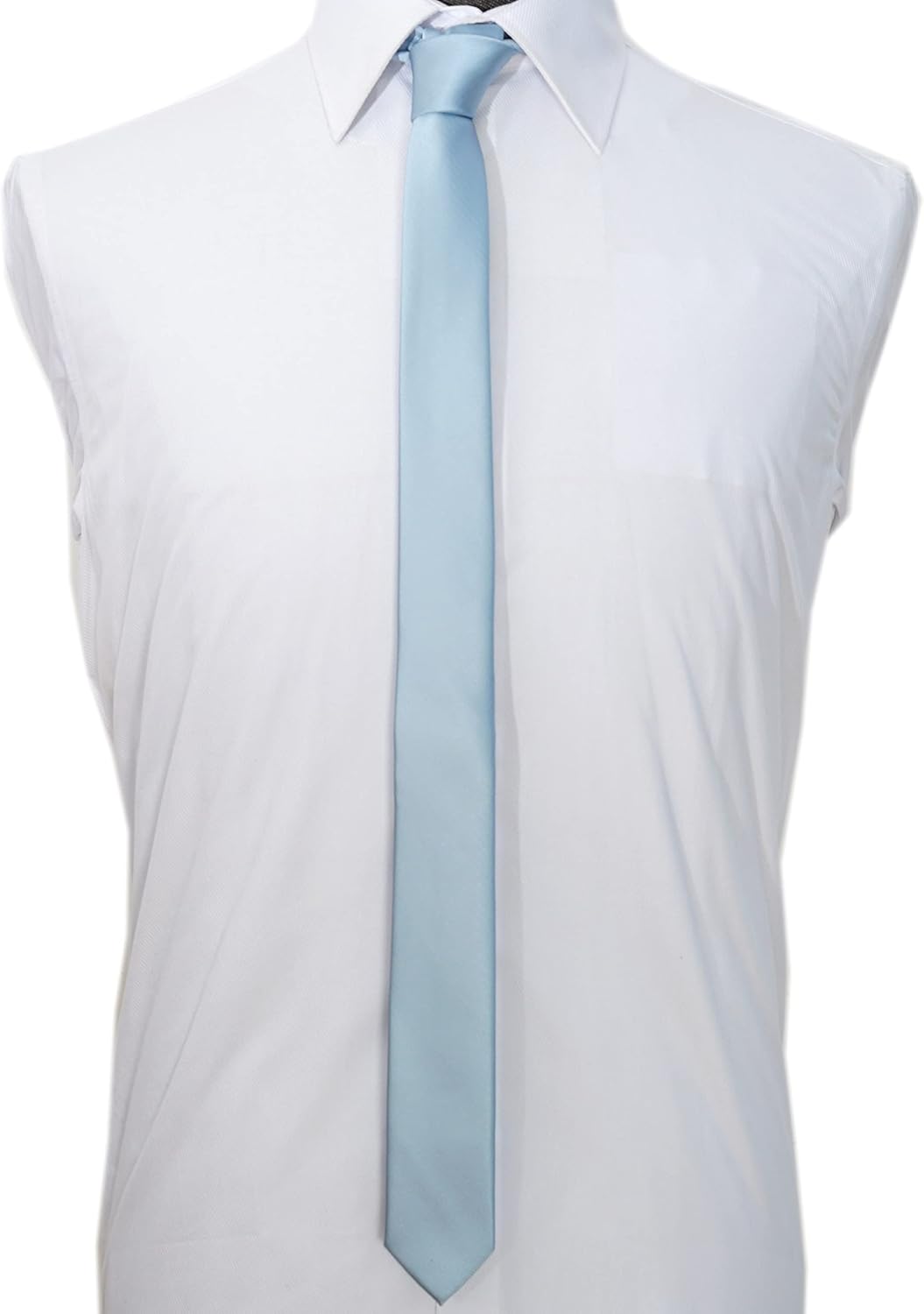Extra Long Solid Skinny Ties for Men 4-Pack, 2 inch Slim and Thin Neckties, 63 inch Long XL Ties for Men Big and Tall