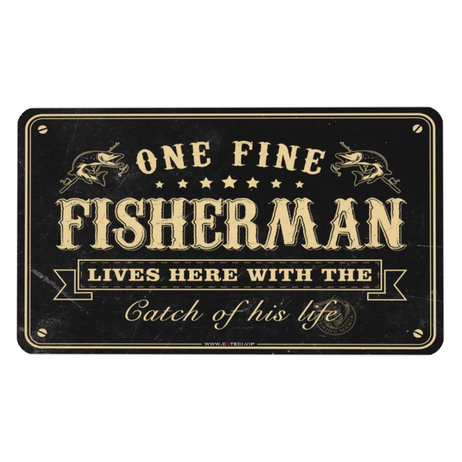 Tapis de souris amusant One Fine Fisherman idée cadeau originale pour anniversaire homme