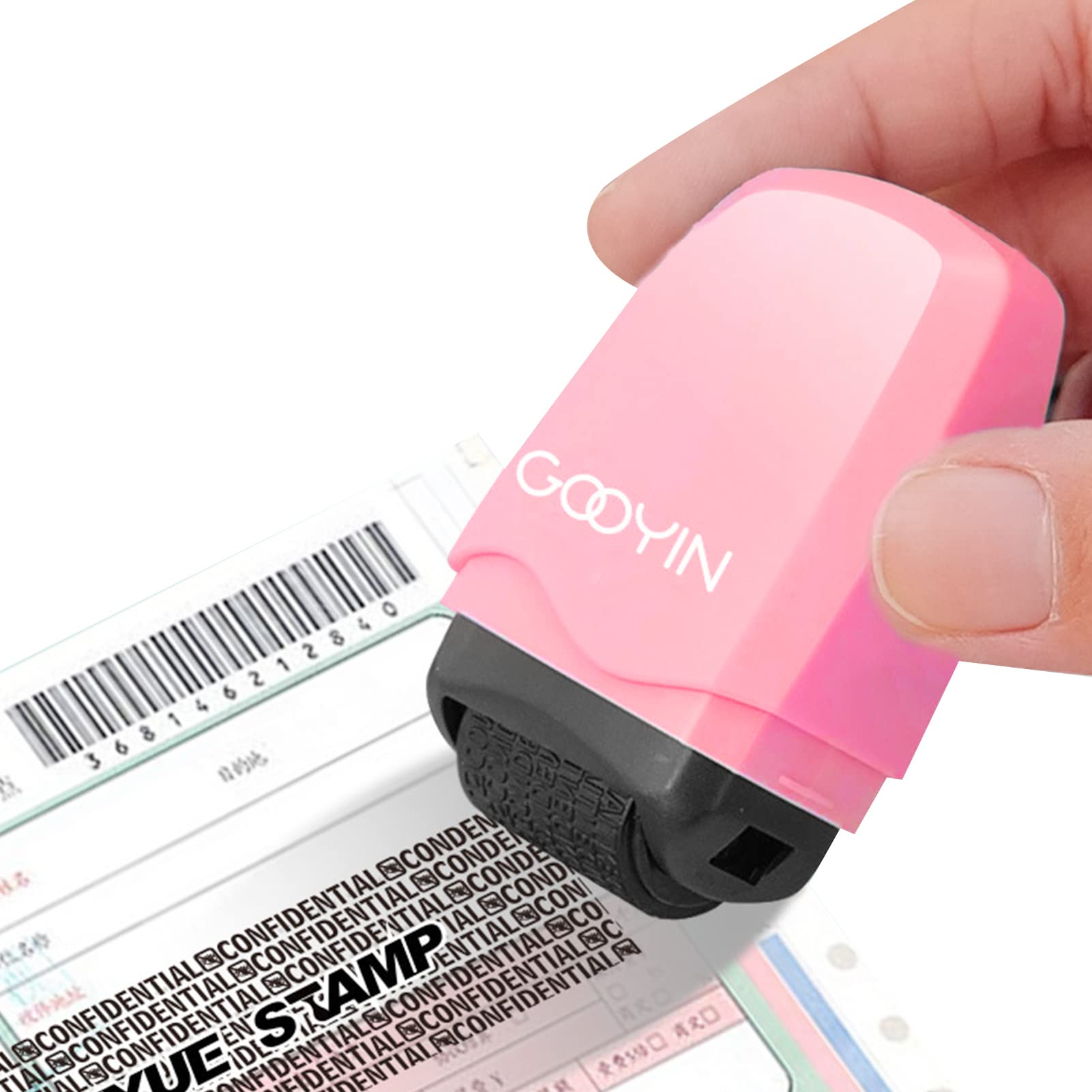 Confidential Roller Stamp - Identity Protection Data Defender Roller Stamp-Address Blocker Stamp Express Privacy Random Code Photosensitive Applicator Identity ID Security Stamp Anti-Theft Safety