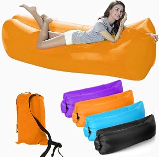 Kalopro Inflatable Lounger Air Sofa,Cool Inflatable Couch Beach Chair for Outdoor Pool,Portable Waterproof Anti-air Leaking Inflatable Bed Sofa for Teens Picnic Beach