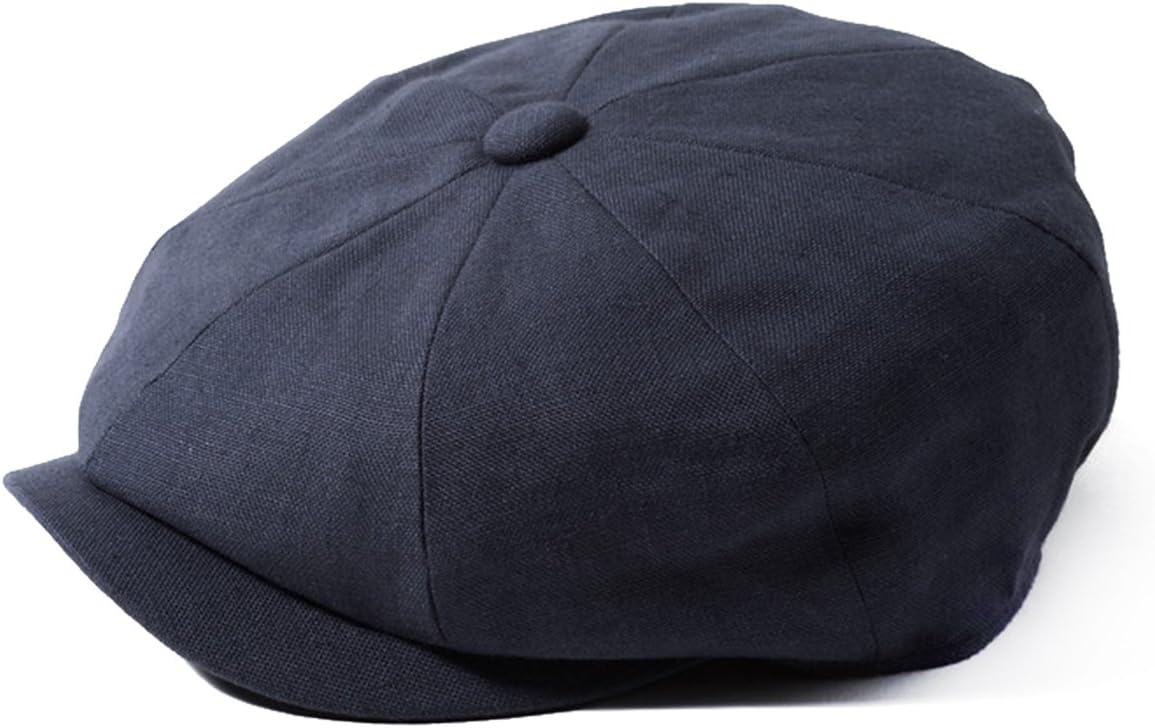 Failsworth Hats Alfie Irish Linen Bakerboy Cap - Navy