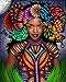 Reofrey Diamond Painting 5D Pintura Diamante Mariposa Flor áfrica Mujer Bricolaje Completo Taladro Arte, Diamantes Imitación Bordado Pegatinas de Pared Decoración de La sala 30x40cm