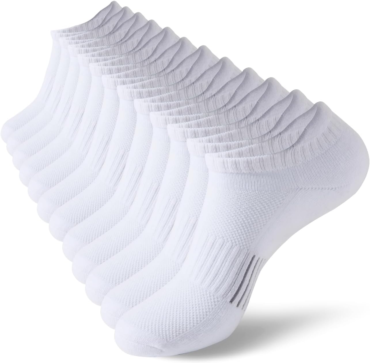 BUDERMMY Running Ankle Socks for Women Athletic Cotton Cushioned 5-6 Pairs Workout No Show Socks Women