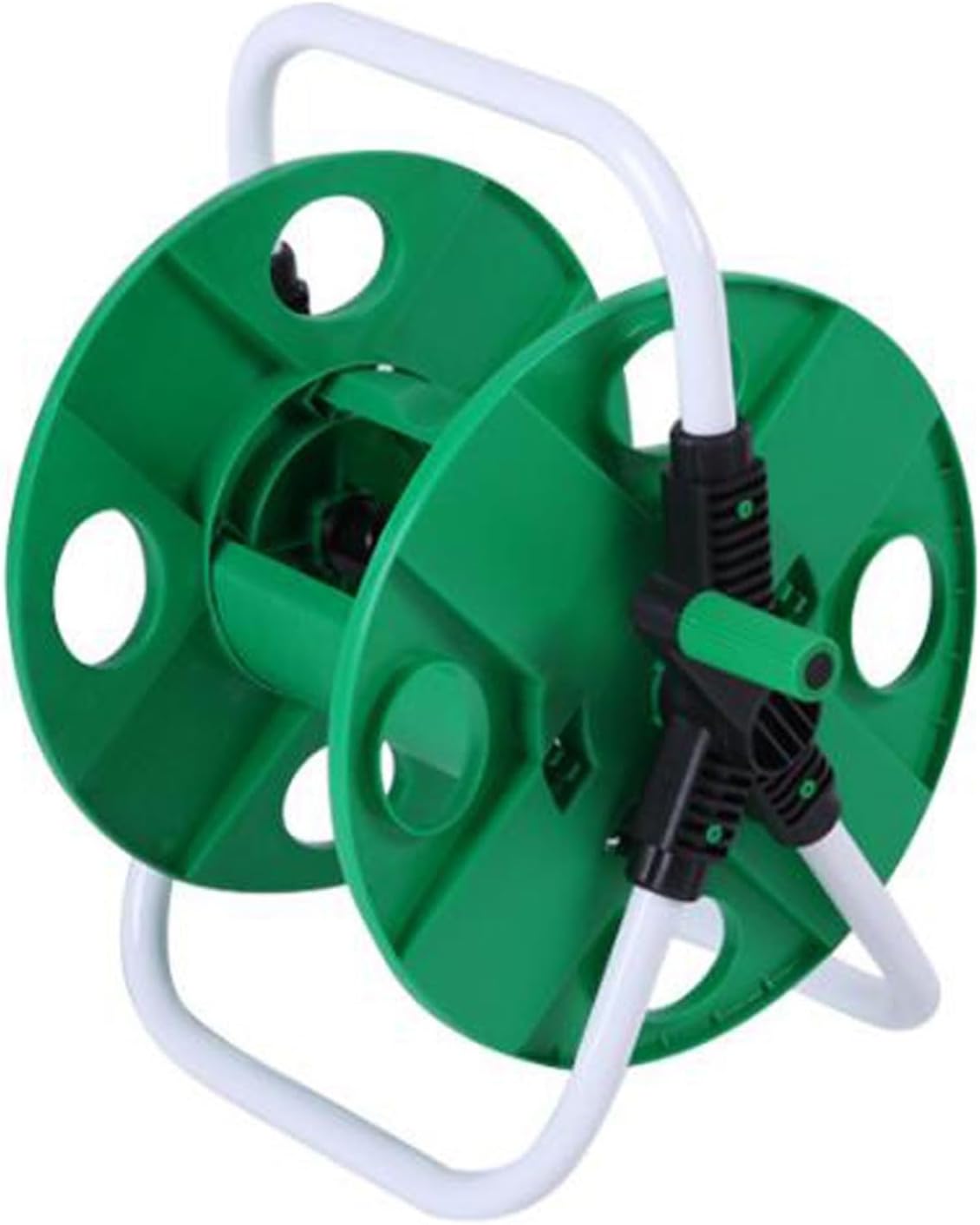 Garden Hose Holder Small Cord Reel Stand, Garden Hose Reel Cart, Hose Water Pipe Holder, Easy to Grip Handles, Holds Up to 82 Feet, 1/2 inch Hose Hose Reel Cart image 5