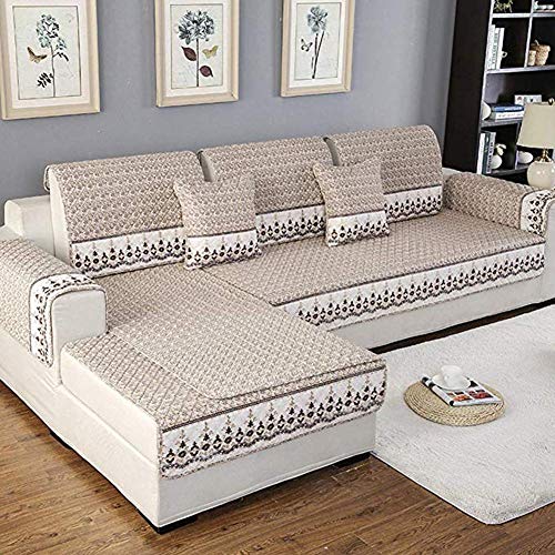 GYWY Felpa Acolchar sofá Funda de, Protector para Sofás Antideslizante Múltiples tamaños Cuatro Estaciones Propósito General Adecuado para sofás modulares,B,90 * 70cm