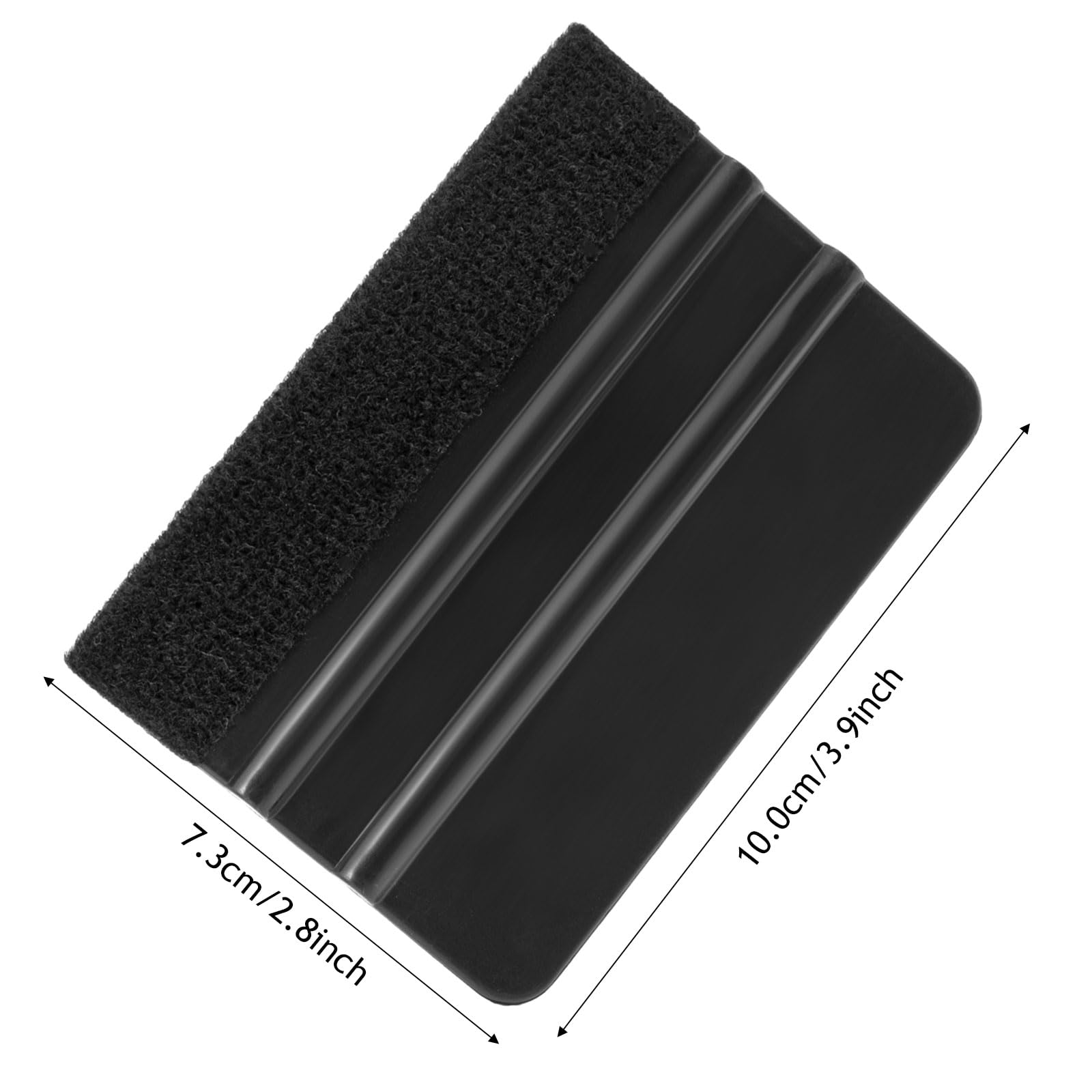 NEWISHTOOL 100 Stück Vinyl-Rakel für Vinyl, flexibler Kunststoff-Rakel mit Stofffilz für Vinylfolie und Blasenentfernung, grafische Aufkleber, Schaber, klassische Vinyl-Wickelwerkzeuge